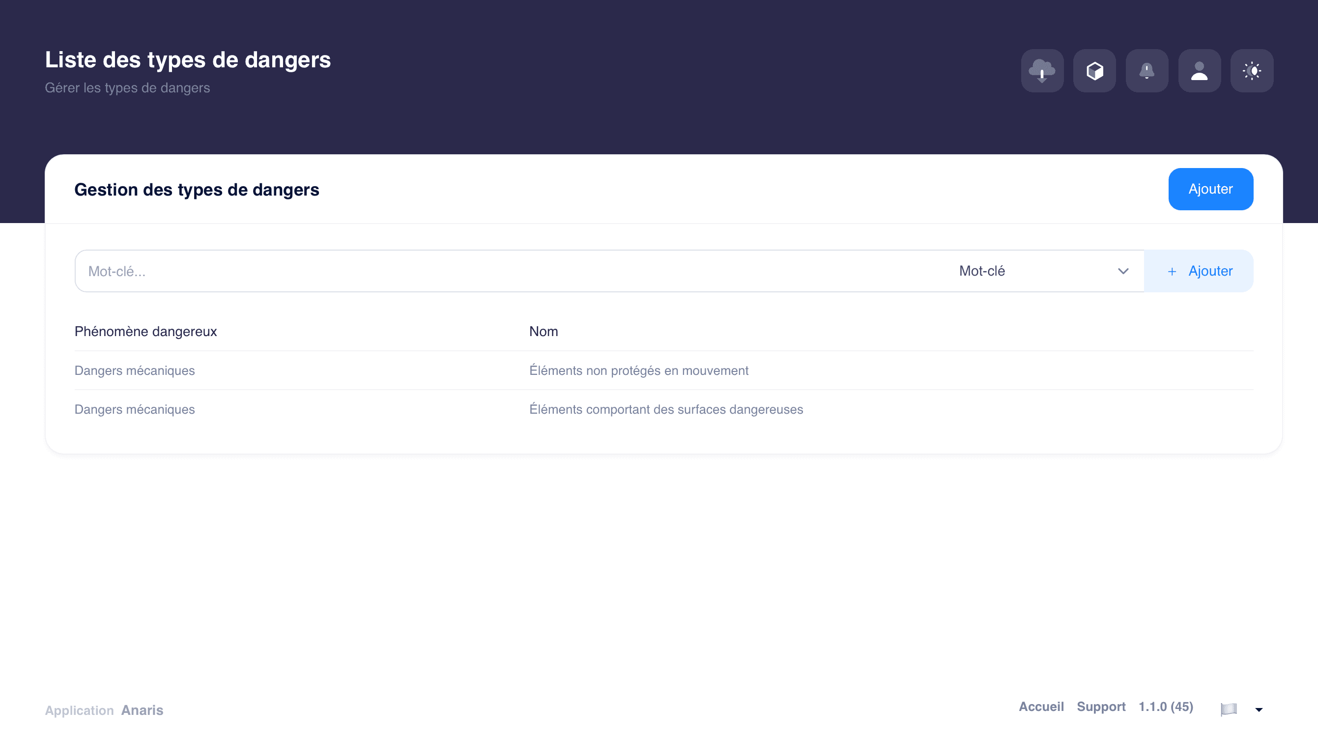 Capture d'écran de l'application NX Anaris — Analyse et reporting avancé.
