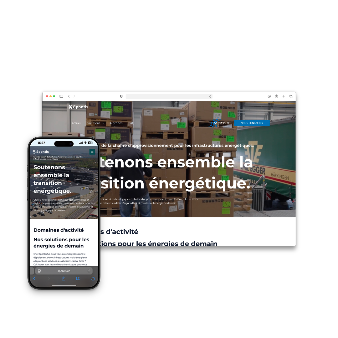 Spontis SA — Site web pour expert de la chaîne d'approvisionnement