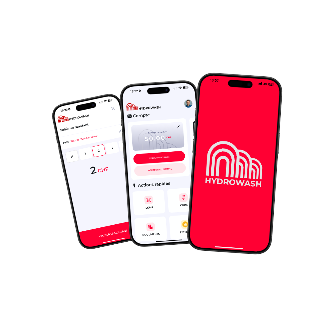Hydrowash — Application paiement mobile Hydrowash