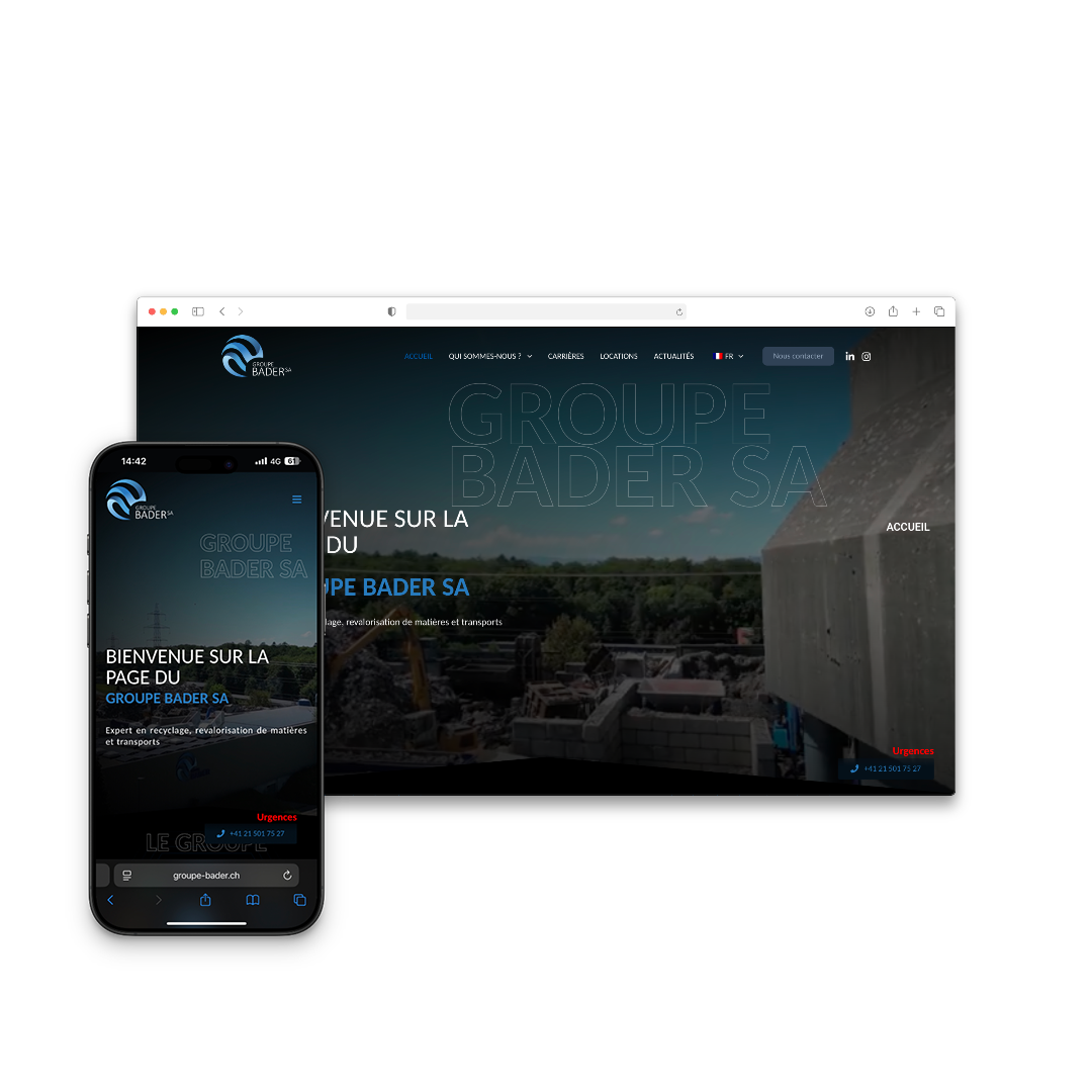 Groupe Bader SA — Site web pour le Groupe Bader SA