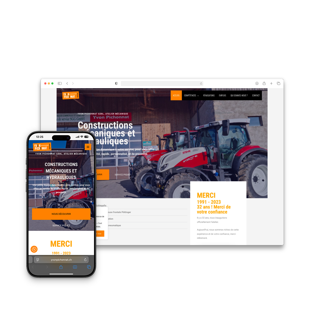 Yvon Pichonnat — Site web pour construction