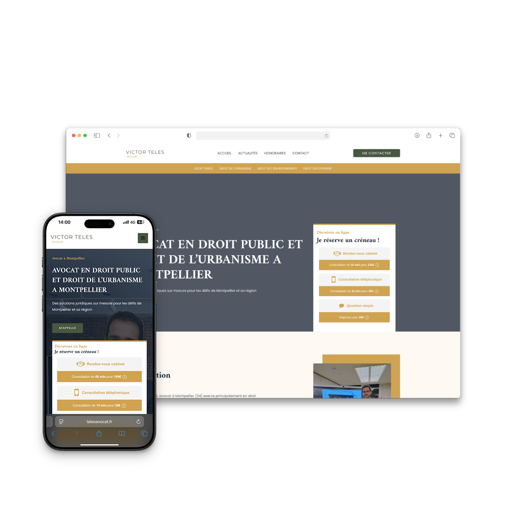 Telesavocat — Site web pour avocat à Montpellier