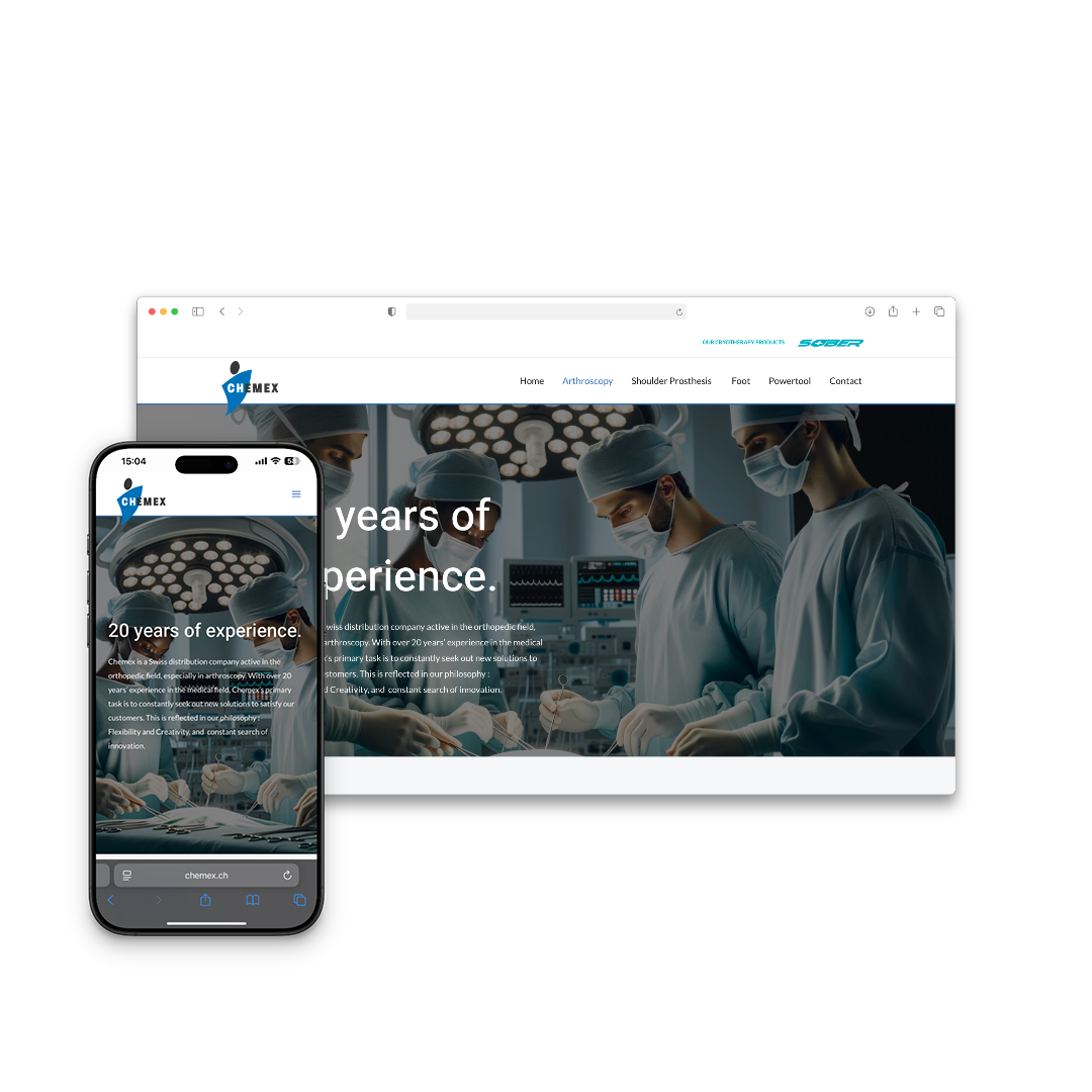 Chemex — Site web pour revente d'instruments médicaux